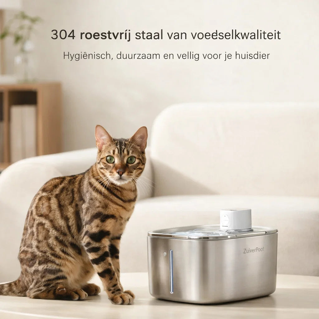 ZuiverPoot – Stromend, gefilterd water voor een gezondere kat
